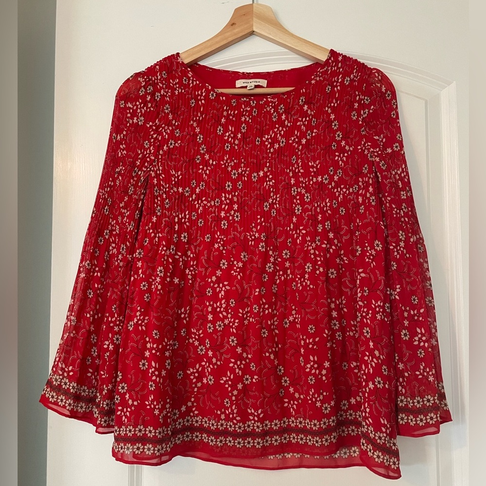 Max Studio Floral Long Sleeve Shirt, Size X-Small